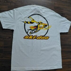 Ski-Doo Gear Snowmobile T Shirt - White - Size XL - Cool Bee graphic on back -